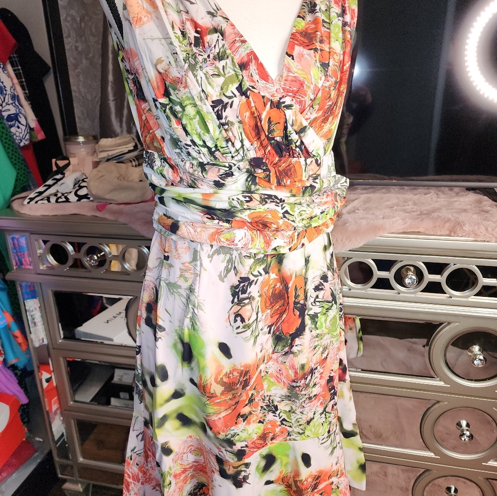 La Petit Robe Multi Colored Cocktail Dress Size European 50